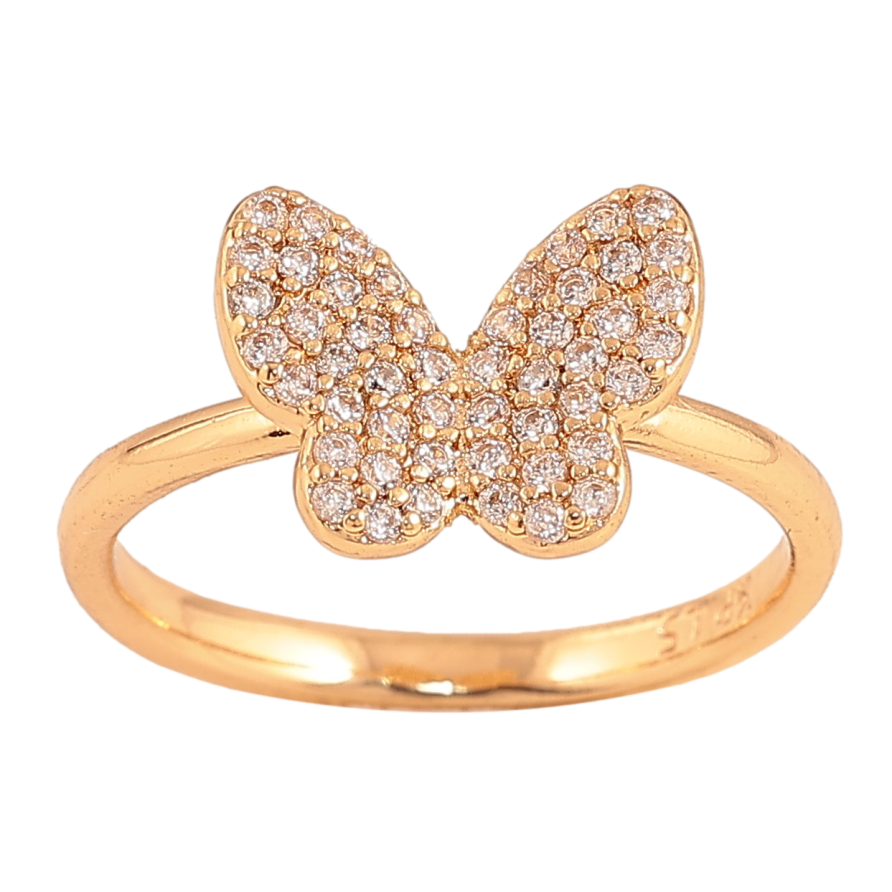Кольцо Xuping цвет Позолота 18K "Бабочка с кристаллами" фото №1 Кольцо Xuping цвет Позолота 18K "Бабочка с кристаллами" фото №1