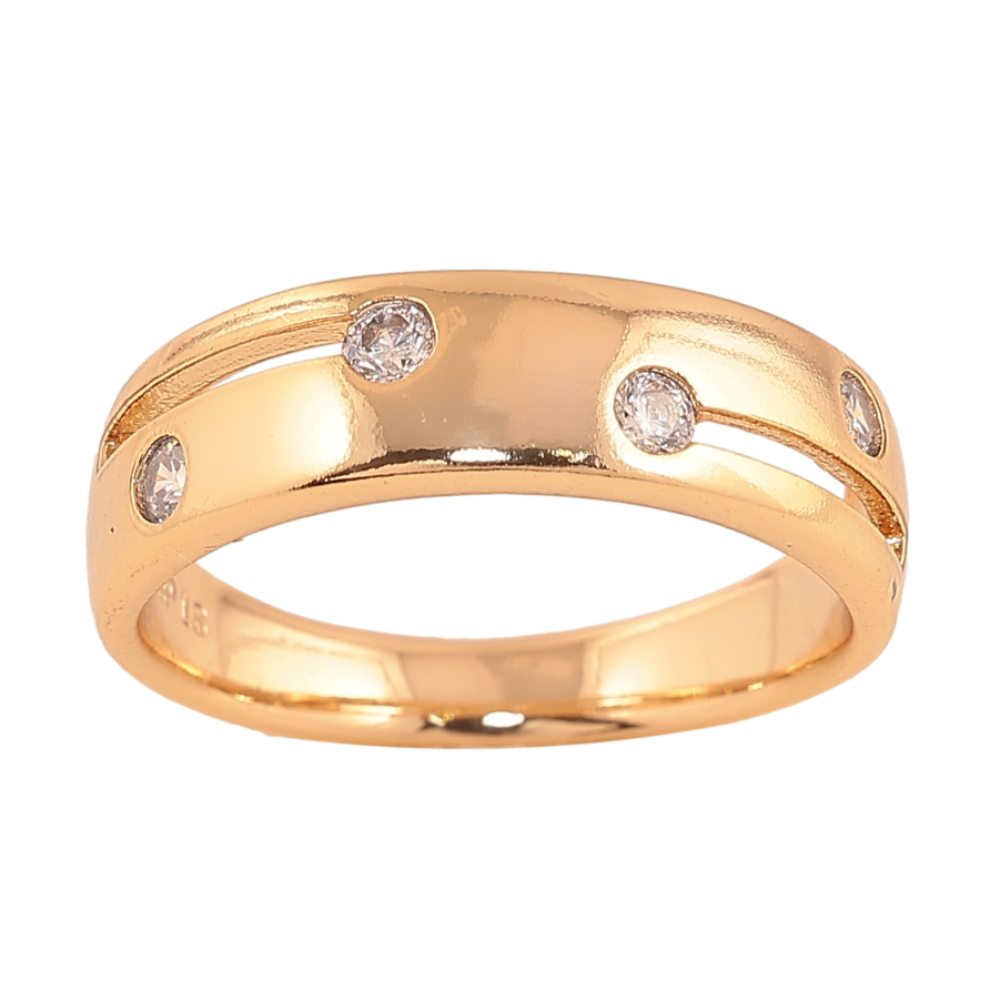 Кольцо Xuping цвет Позолота 18K "Узор с  кристаллами"  фото №1