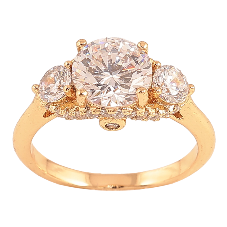 Кольцо Xuping цвет Позолота 18K "Узор с кристаллами" фото №5