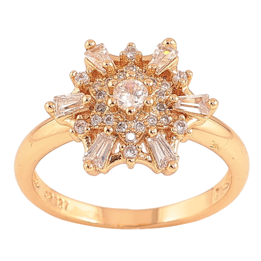 Кольцо Xuping цвет Позолота 18K "Кристальная снежинка" фото №1 Кольцо Xuping цвет Позолота 18K "Кристальная снежинка" фото №1