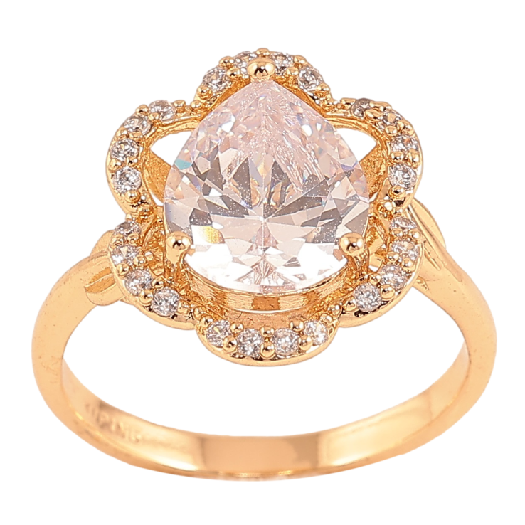 Каблучка Xuping колір Позолота 18K "Квітка з кристалами" фото №23