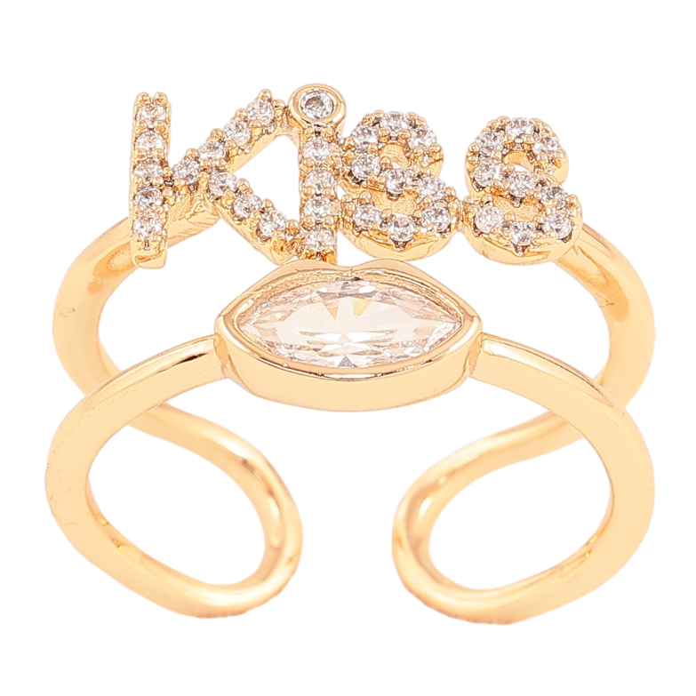 Кольцо Xuping цвет Позолота 18K "Kiss" фото №1