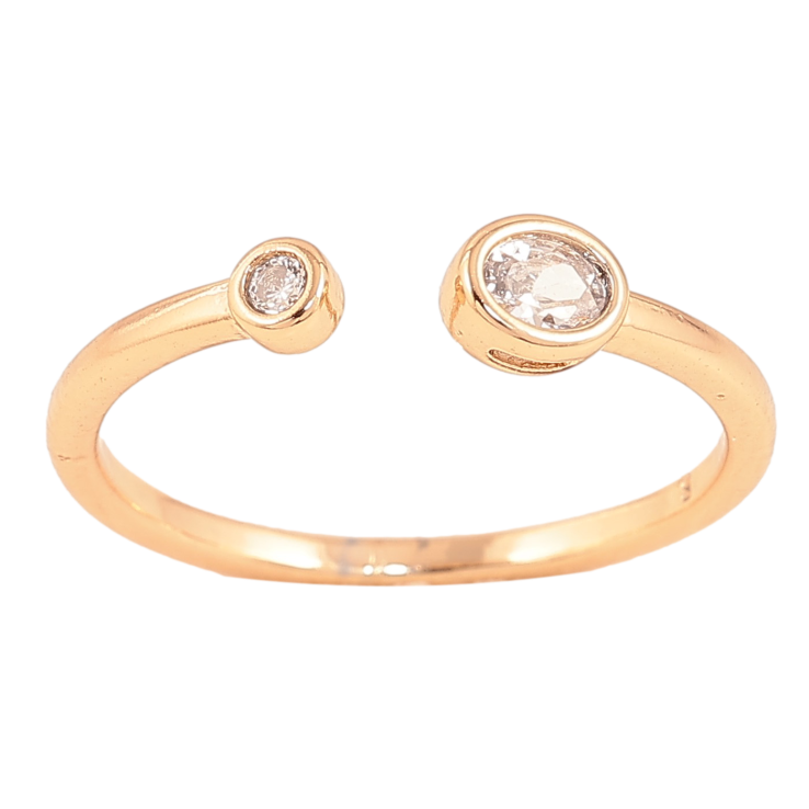 Кольцо Xuping цвет Позолота 18K "Два кристалла" фото №11 Кольцо Xuping цвет Позолота 18K "Два кристалла" фото №11
