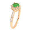 Каблучка Xuping колір Позолота 18K "Узор с зеленым кристаллом" фото №2