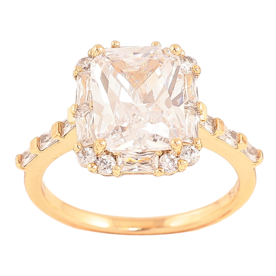 Кольцо Xuping цвет Позолота 18K "Узор с кристаллами" фото №1 Кольцо Xuping цвет Позолота 18K "Узор с кристаллами" фото №1