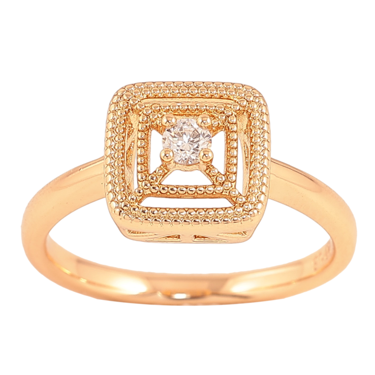 Кольцо Xuping цвет Позолота 18K "Узор с кристаллами" фото №4 Кольцо Xuping цвет Позолота 18K "Узор с кристаллами" фото №4