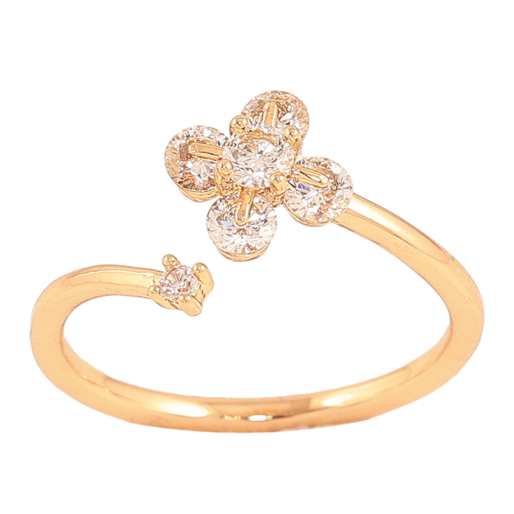 Кольцо Xuping цвет Позолота 18K "Кристальный цветочек" фото №2 Кольцо Xuping цвет Позолота 18K "Кристальный цветочек" фото №2