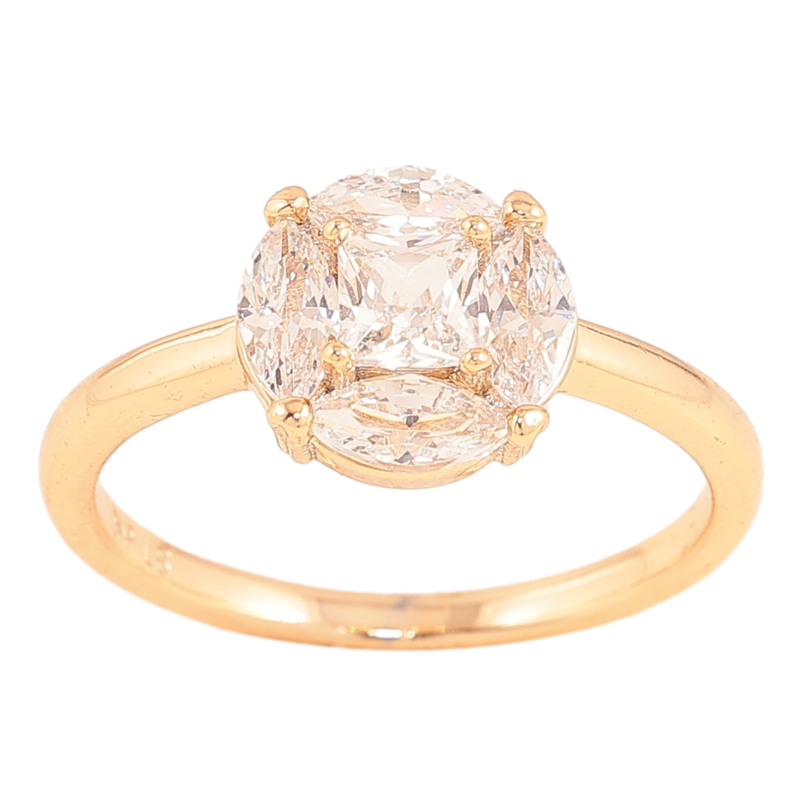 Кольцо Xuping цвет Позолота 18K "Узор с кристаллами" фото №1 Кольцо Xuping цвет Позолота 18K "Узор с кристаллами" фото №1