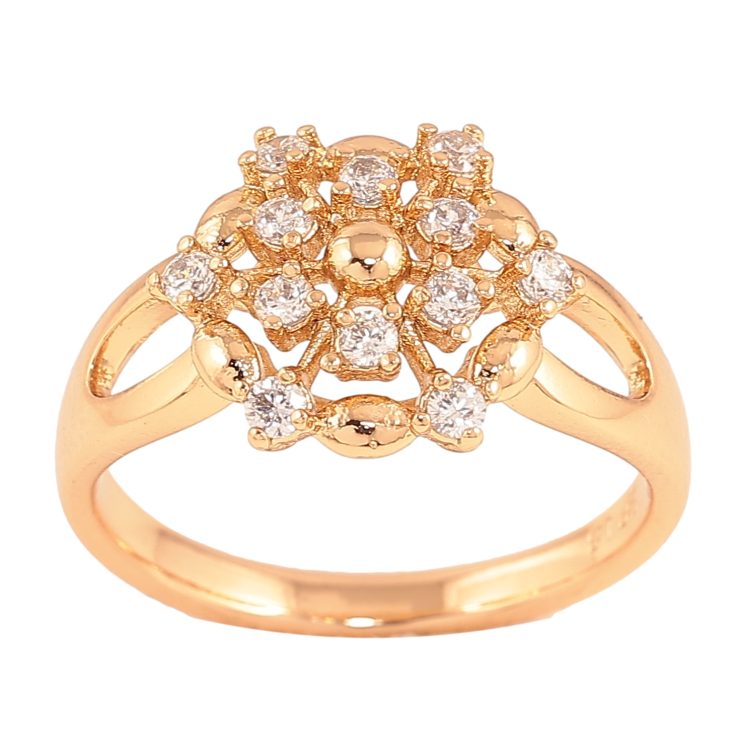 Кольцо Xuping цвет Позолота 18K "Узор с кристаллами" фото №21 Кольцо Xuping цвет Позолота 18K "Узор с кристаллами" фото №21