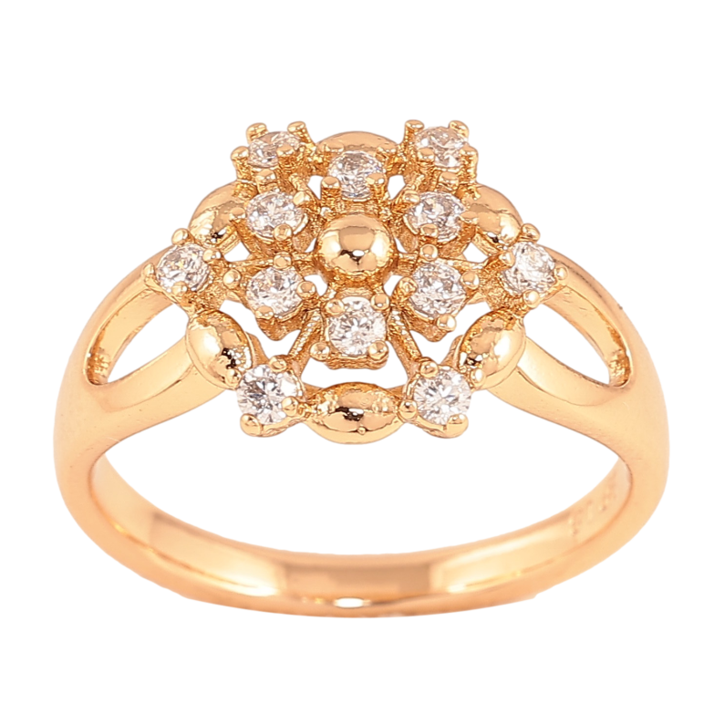 Кольцо Xuping цвет Позолота 18K "Узор с кристаллами" фото №5
