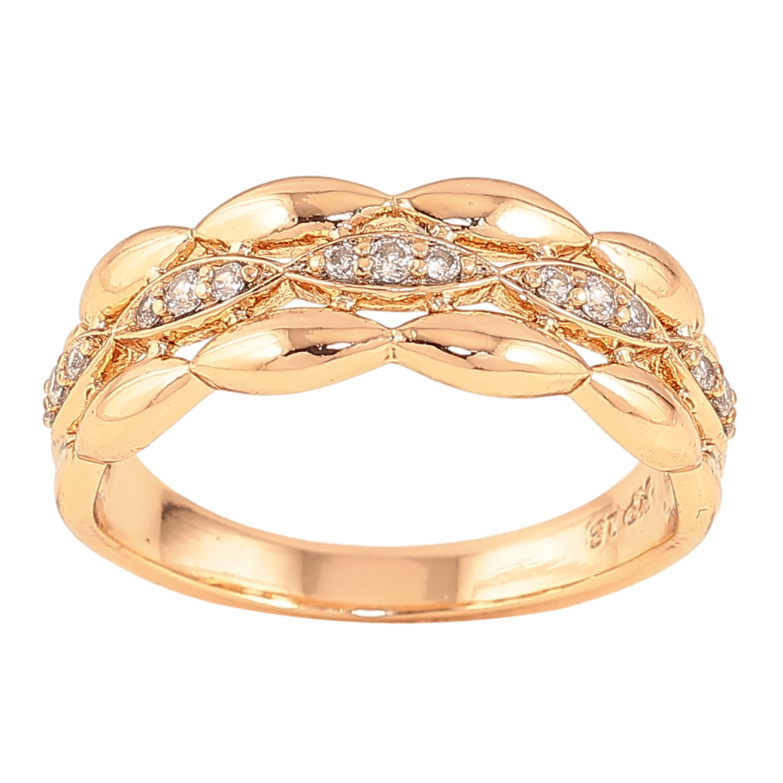 Каблучка Xuping колір Позолота 18K "Візерунок з кристалами" фото №10 Каблучка Xuping колір Позолота 18K "Візерунок з кристалами" фото №10