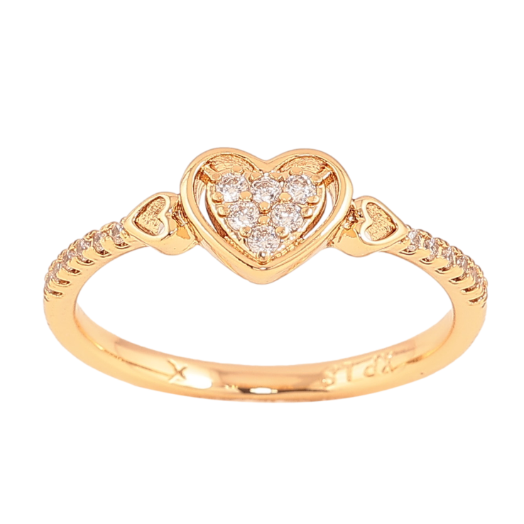 Кольцо Xuping цвет Позолота 18K "Сердечко с кристаллами" фото №22 Кольцо Xuping цвет Позолота 18K "Сердечко с кристаллами" фото №22