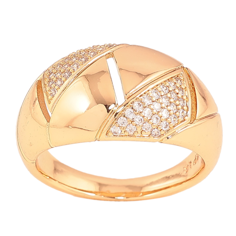 Каблучка Xuping колір Позолота 18K "Візерунок з кристалами" фото №16