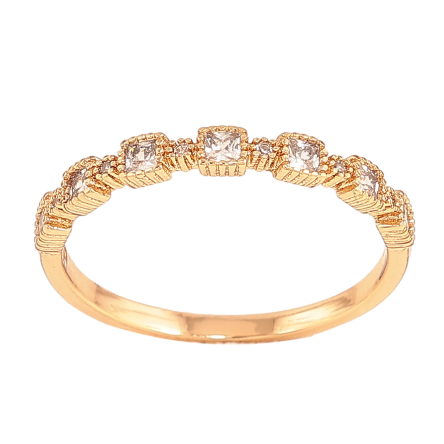 Кольцо Xuping цвет Позолота 18K "Узор с кристаллами" фото №1 Кольцо Xuping цвет Позолота 18K "Узор с кристаллами" фото №1