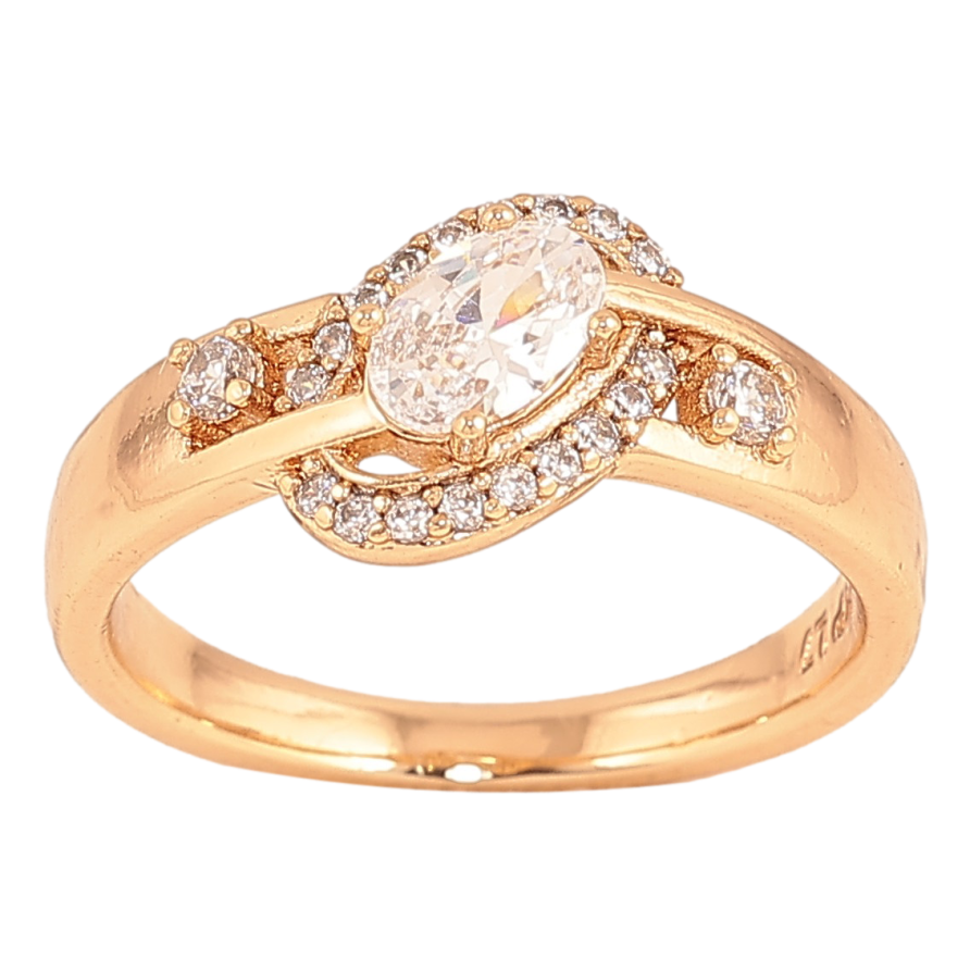 Кольцо Xuping цвет Позолота 18K "Узор с кристаллами" фото №1 Кольцо Xuping цвет Позолота 18K "Узор с кристаллами" фото №1