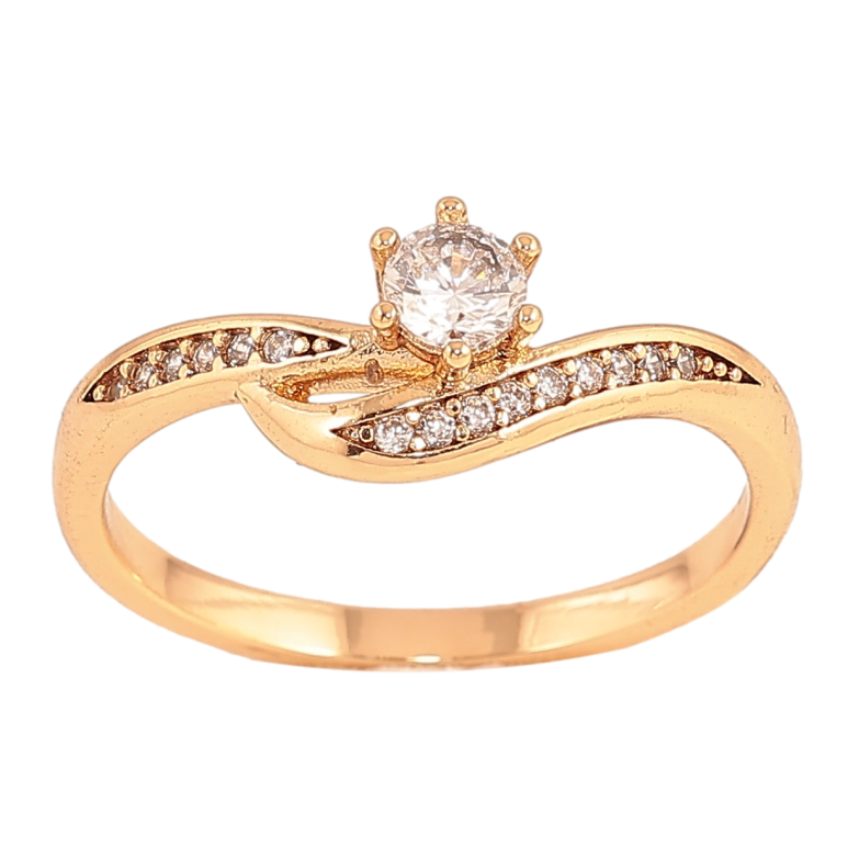 Кольцо Xuping цвет Позолота 18K "Узор с кристаллами" фото №6 Кольцо Xuping цвет Позолота 18K "Узор с кристаллами" фото №6