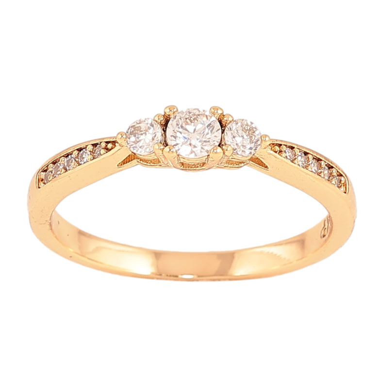 Кольцо Xuping цвет Позолота 18K "Узор с кристаллами" фото №7 Кольцо Xuping цвет Позолота 18K "Узор с кристаллами" фото №7