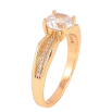 Кольцо Xuping цвет Позолота 18K "Узор с кристаллами" фото №2 Кольцо Xuping цвет Позолота 18K "Узор с кристаллами" фото №2