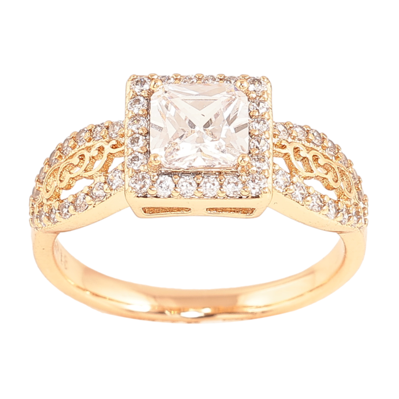 Каблучка Xuping колір Позолота 18K "Візерунок з кристалами" фото №14 Каблучка Xuping колір Позолота 18K "Візерунок з кристалами" фото №14