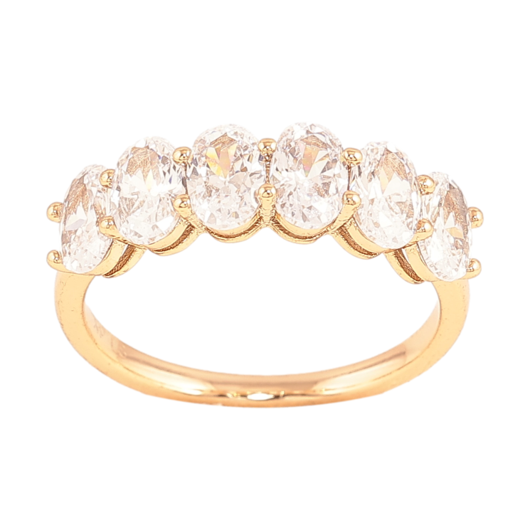 Каблучка Xuping колір Позолота 18K "Доріжка кристалів" фото №19