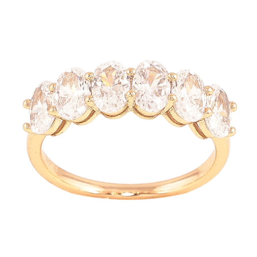 Кольцо Xuping цвет Позолота 18K "Дорожка кристаллов" фото №1 Кольцо Xuping цвет Позолота 18K "Дорожка кристаллов" фото №1