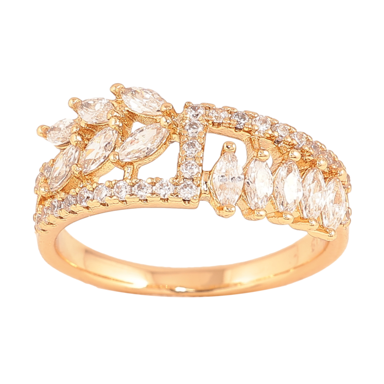 Каблучка Xuping колір Позолота 18K "Візерунок з кристалами" фото №13 Каблучка Xuping колір Позолота 18K "Візерунок з кристалами" фото №13