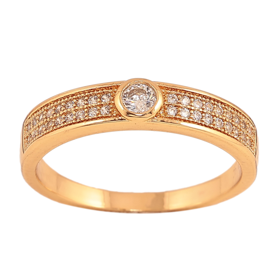 Кольцо Xuping цвет Позолота 18K "Узор с кристаллами" фото №1 Кольцо Xuping цвет Позолота 18K "Узор с кристаллами" фото №1
