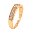 Кольцо Xuping цвет Позолота 18K "Узор с кристаллами" фото №2 Кольцо Xuping цвет Позолота 18K "Узор с кристаллами" фото №2
