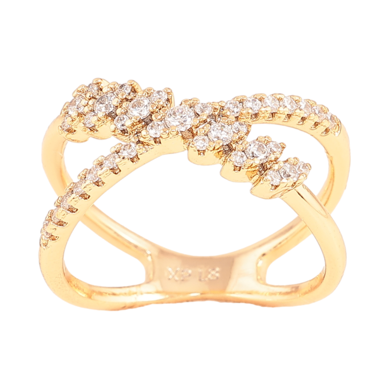 Каблучка Xuping колір Позолота 18K "Візерунок з кристалами" фото №19 Каблучка Xuping колір Позолота 18K "Візерунок з кристалами" фото №19