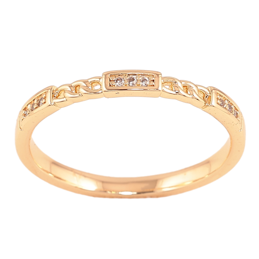 Кольцо Xuping цвет Позолота 18K "Узор с кристаллами" фото №1 Кольцо Xuping цвет Позолота 18K "Узор с кристаллами" фото №1