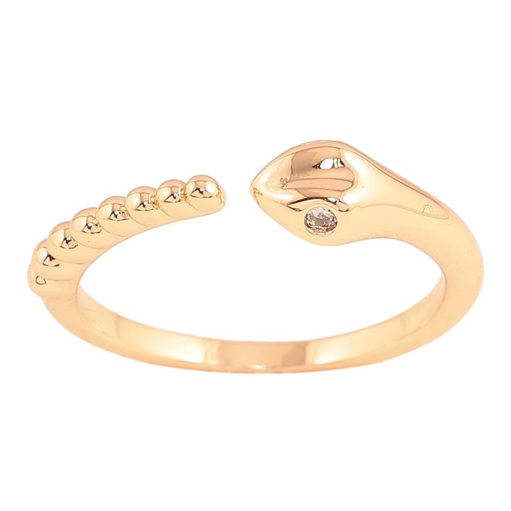Каблучка Xuping колір Позолота 18K "Змія з кристалами" фото №16