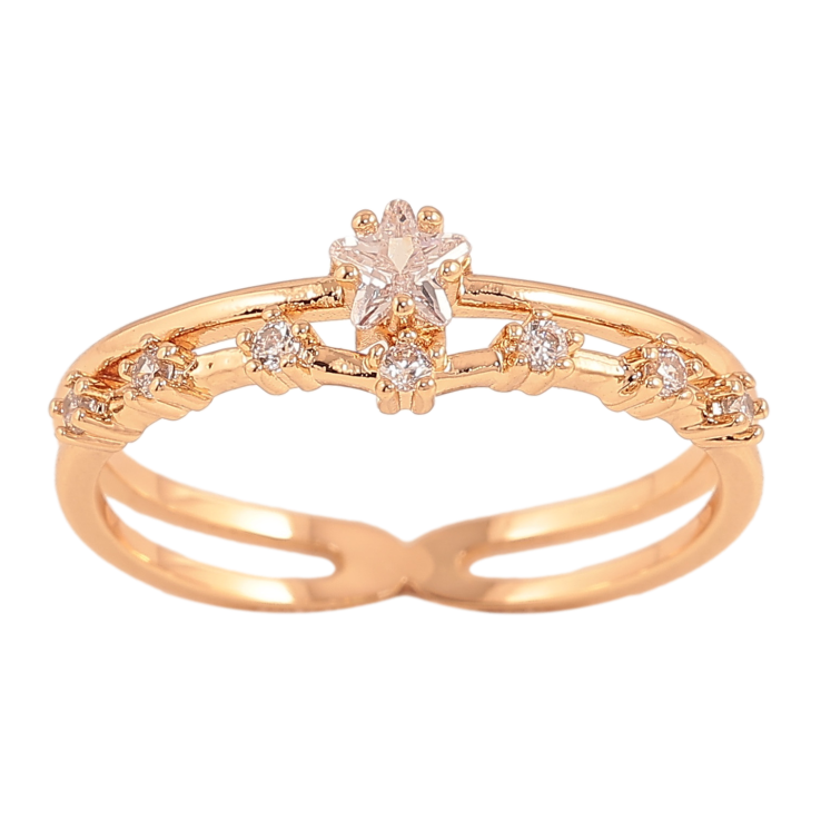 Кольцо Xuping цвет Позолота 18K "Узор с кристаллами" фото №22 Кольцо Xuping цвет Позолота 18K "Узор с кристаллами" фото №22