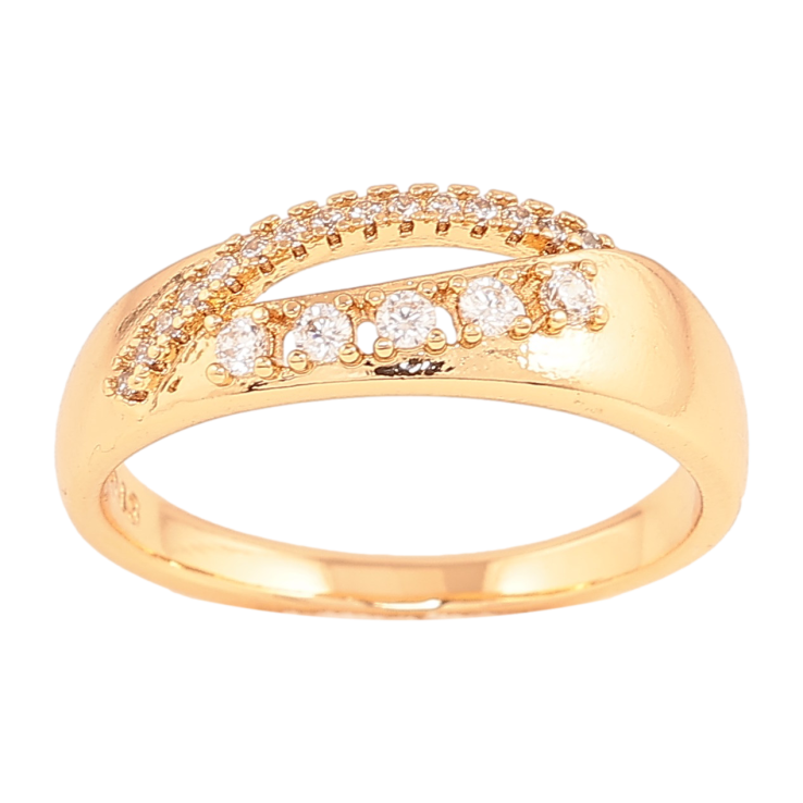 Кольцо Xuping цвет Позолота 18K "Узор с кристаллами" фото №5 Кольцо Xuping цвет Позолота 18K "Узор с кристаллами" фото №5