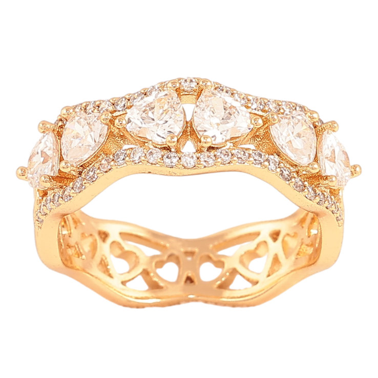 Каблучка Xuping колір Позолота 18K "Візерунок з кристалами" фото №20 Каблучка Xuping колір Позолота 18K "Візерунок з кристалами" фото №20
