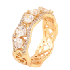 Кольцо Xuping цвет Позолота 18K "Узор с кристаллами" фото №2 Кольцо Xuping цвет Позолота 18K "Узор с кристаллами" фото №2