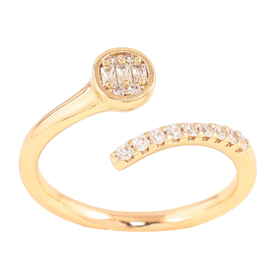Кольцо Xuping цвет Позолота 18K "Узор с кристаллами" фото №1 Кольцо Xuping цвет Позолота 18K "Узор с кристаллами" фото №1