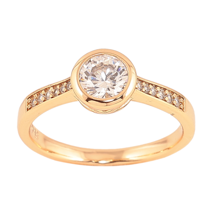 Кольцо Xuping цвет Позолота 18K "Узор с кристаллами" фото №6 Кольцо Xuping цвет Позолота 18K "Узор с кристаллами" фото №6