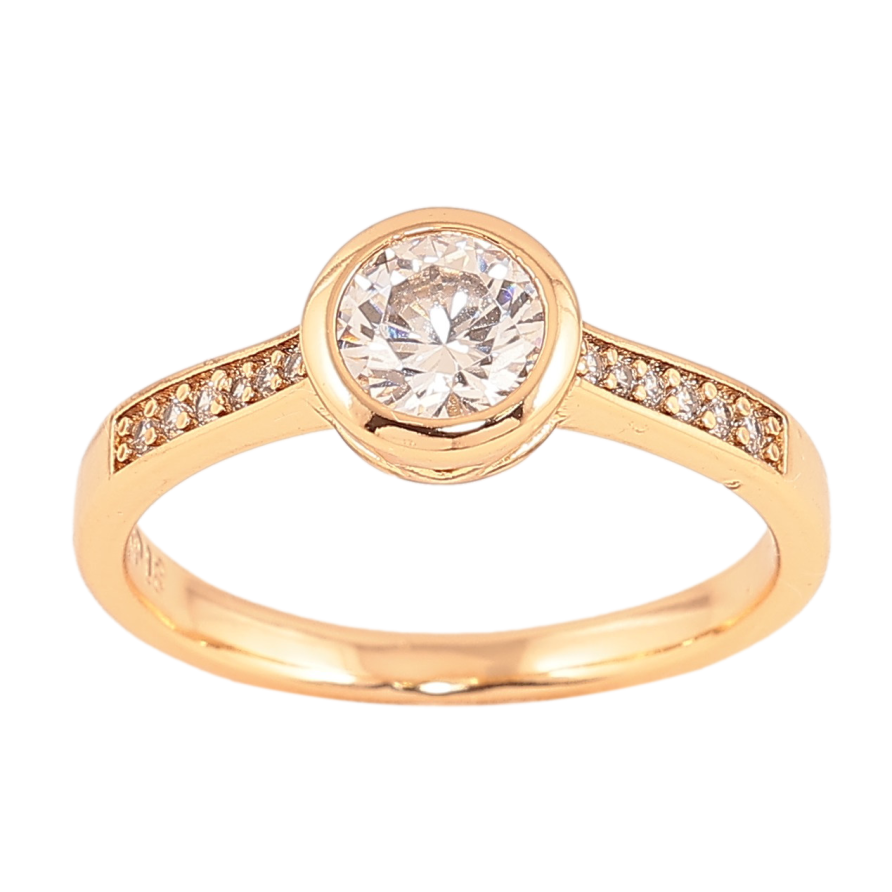 Кольцо Xuping цвет Позолота 18K "Узор с кристаллами" фото №1 Кольцо Xuping цвет Позолота 18K "Узор с кристаллами" фото №1
