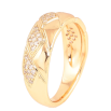 Каблучка Xuping колір Позолота 18K "Візерунок з кристалами" фото №2 Каблучка Xuping колір Позолота 18K "Візерунок з кристалами" фото №2
