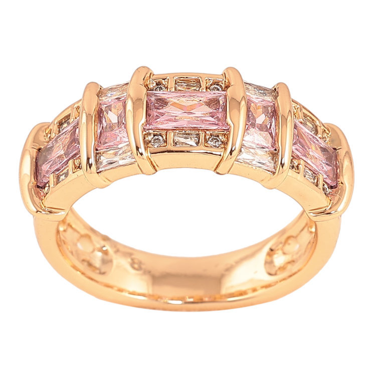 Кольцо Xuping цвет Позолота 18K "Узор с розовыми кристаллами" фото №19 Кольцо Xuping цвет Позолота 18K "Узор с розовыми кристаллами" фото №19