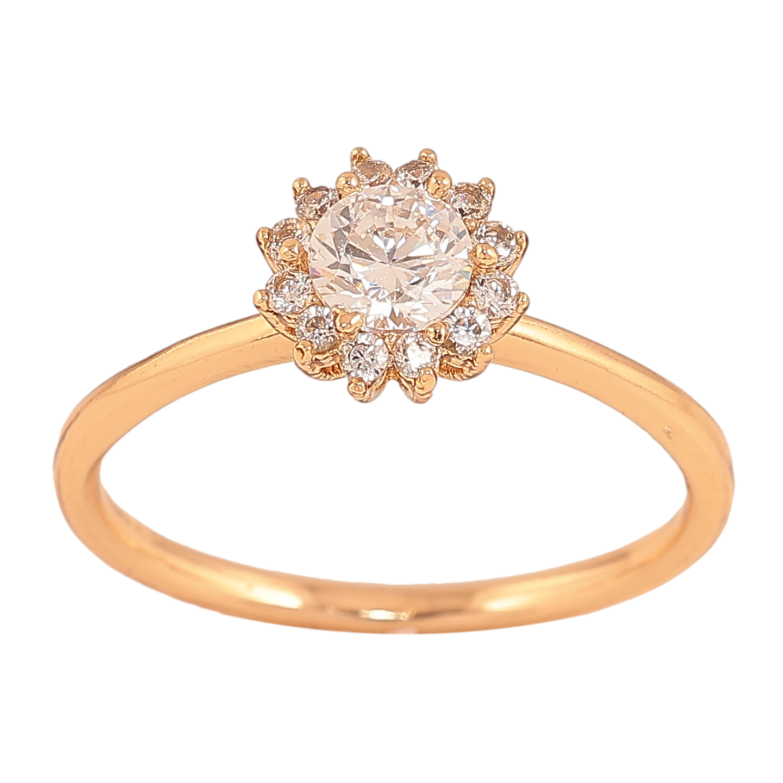 Каблучка Xuping колір Позолота 18K "Кристальна квіточка" фото №3 Каблучка Xuping колір Позолота 18K "Кристальна квіточка" фото №3