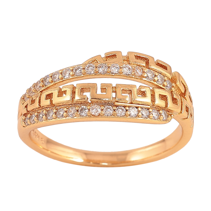 Кольцо Xuping цвет Позолота 18K "Узор с кристаллом" фото №11 Кольцо Xuping цвет Позолота 18K "Узор с кристаллом" фото №11