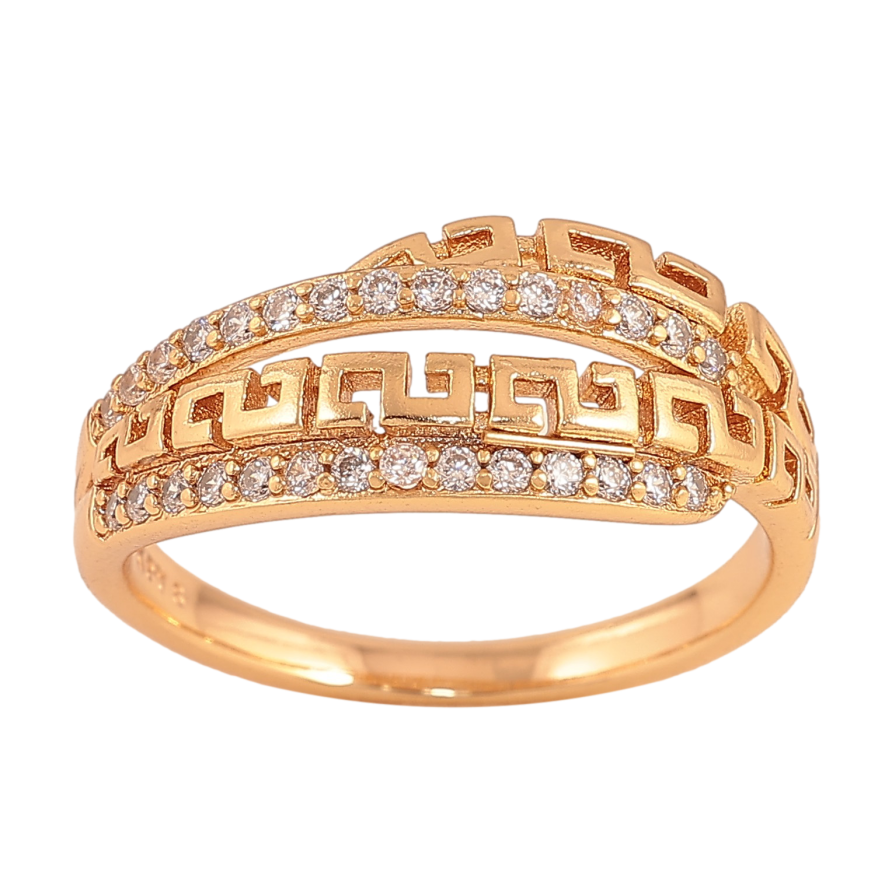 Кольцо Xuping цвет Позолота 18K "Узор с кристаллом" фото №1 Кольцо Xuping цвет Позолота 18K "Узор с кристаллом" фото №1