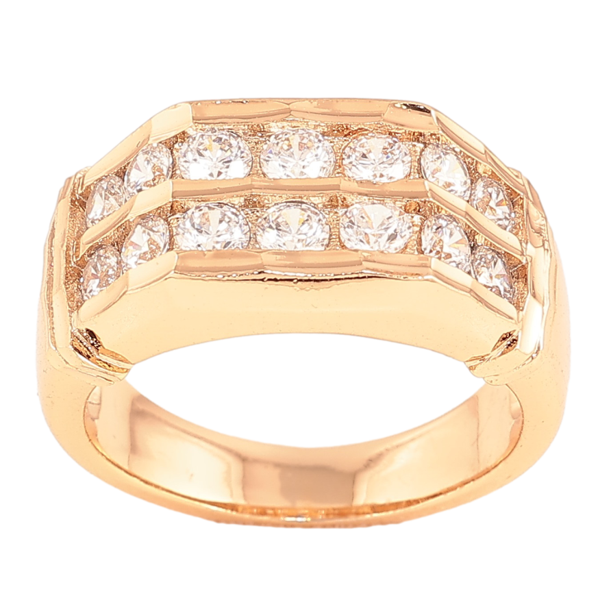 Кольцо Xuping цвет Позолота 18K "Узор с кристаллами" фото №1 Кольцо Xuping цвет Позолота 18K "Узор с кристаллами" фото №1