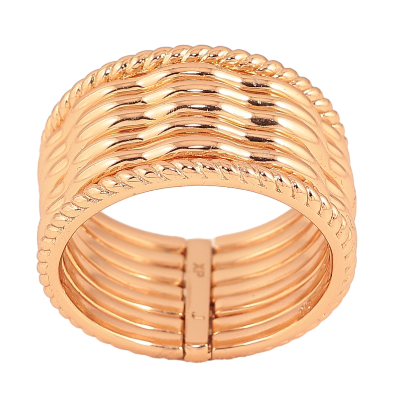 Каблучка Xuping колір Позолота 18K "Сім кілець з'єднані в одне" фото №9 Каблучка Xuping колір Позолота 18K "Сім кілець з'єднані в одне" фото №9