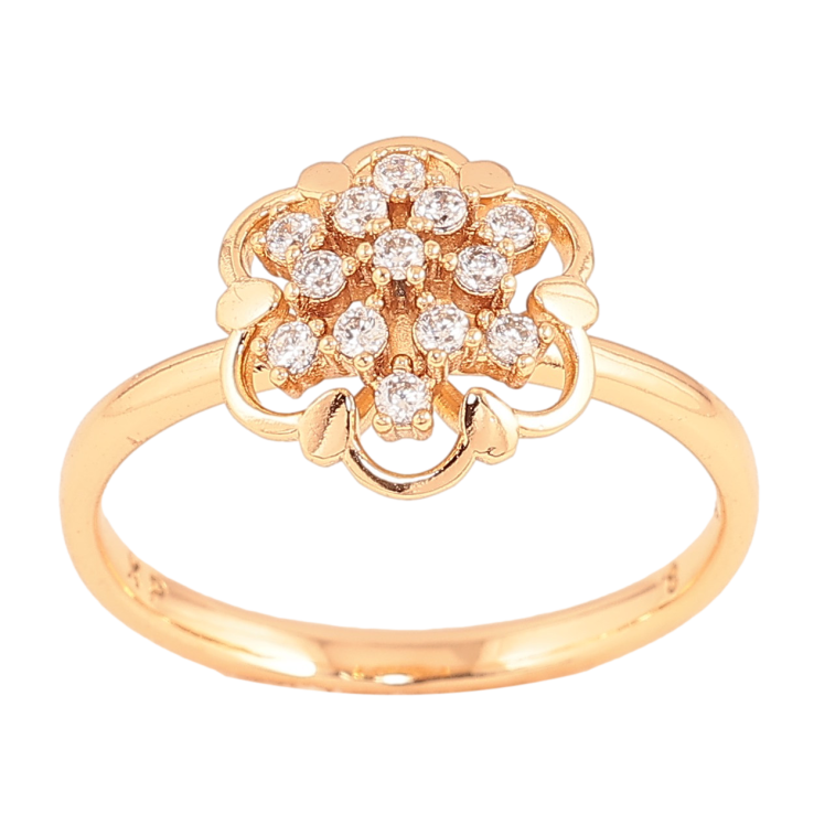 Каблучка Xuping колір Позолота 18K "Квіточка з кристалами" фото №5 Каблучка Xuping колір Позолота 18K "Квіточка з кристалами" фото №5