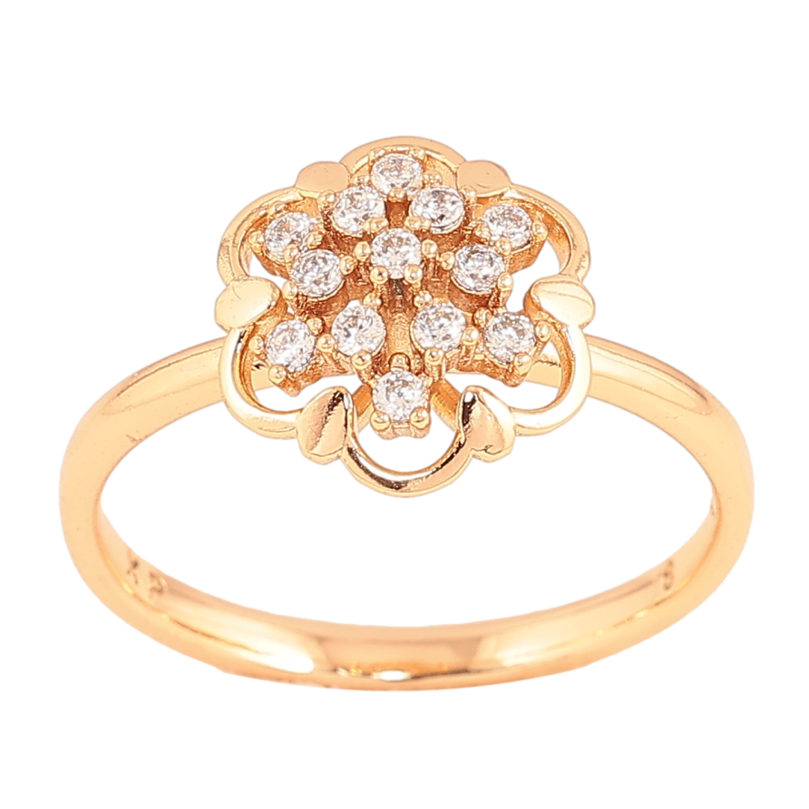 Каблучка Xuping колір Позолота 18K "Квіточка з кристалами" фото №1 Каблучка Xuping колір Позолота 18K "Квіточка з кристалами" фото №1