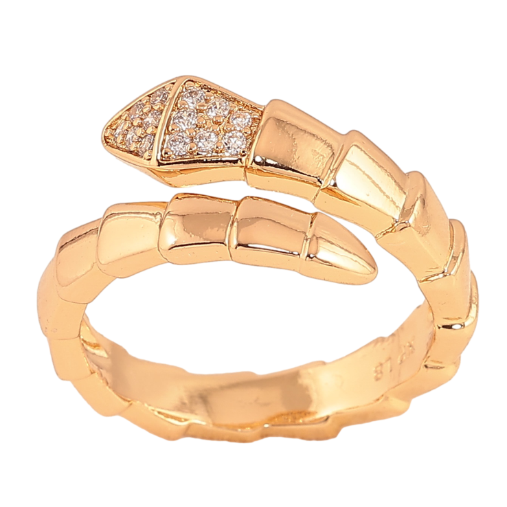 Кольцо Xuping цвет Позолота 18K "Узор с кристаллами" фото №4 Кольцо Xuping цвет Позолота 18K "Узор с кристаллами" фото №4