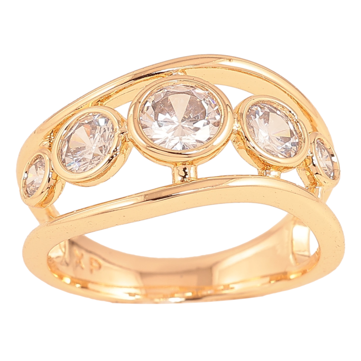 Кольцо Xuping цвет Позолота 18K "Узор с кристаллами" фото №16 Кольцо Xuping цвет Позолота 18K "Узор с кристаллами" фото №16