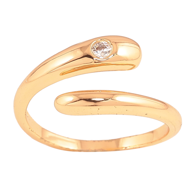 Кольцо Xuping цвет Позолота 18K "Узор с кристаллом" фото №19 Кольцо Xuping цвет Позолота 18K "Узор с кристаллом" фото №19